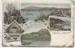AK Litho Luzern Tellkapelle Pilatus Rigi Schweiz 1900