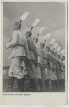 AK Foto Exerzieren mit dem Spaten Wehrmacht 1939