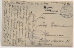 VERKAUFT !!!   AK Foto Gotha Soldat Flieger vor Gebäude Feldpost 1917
