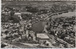 VERKAUFT !!!   AK Foto Ostseebad Eckernförde Borby Fliegeraufnahme viele Züge 1960