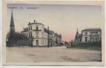 AK Hainichen in Sachsen Wilhelmsplatz mit Bahnhof Hotel 1919