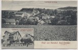AK Gruß aus Gersdorf Bez. Dresden Totalansicht mit Ruine Post Handlung Lippmann b. Haselbachtal 1917