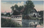 AK Neustrelitz Fahrt im See mit Motorboot Luise und Gaststätte 1919 RAR