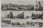 VERKAUFT !!!   AK Mehrbild Hof in Bayern Saale Bahnhof Wörthstrasse Bismarckstrasse ... 1918
