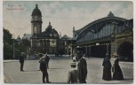 VERKAUFT !!!   AK Köln am Rhein Hauptbahnhof viele Menschen 1906