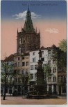 AK Köln am Rhein Jean von Werth-Denkmal mit Rathausturm Feldpost 1917