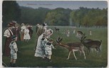 AK Hannover Im Tiergarten Menschen mit Wild Feldpost 1917
