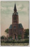 AK Hochheide Ev. Kirche mit Menschen Duisburg-Homberg 1911 RAR