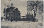 AK Zöblitz Schulstraße im Winter mit Menschen b. Marienberg 1920 RAR