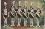 VERKAUFT !!!   AK 6 Original Dornfels Ensemble Theatergruppe Frauen mit Gewehr Leipzig Naunhof 1900 RAR