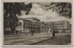 AK Foto Stuttgart Hindenburgbau mit Bus und Strassenbahn 1938