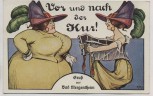 VERKAUFT !!!   AK Scherzkarte Gruß aus Bad Mergentheim Vor und nach der Kur 1910