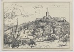 Künstler-AK Die Fürstenburg bei Stromberg Hunsrück Zeichnung von H. Voigtländer 1925