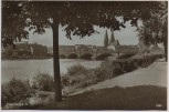 AK Foto Frankfurt an der Oder Oderbrücke mit Kirche 1920