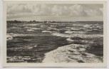 AK Foto Warnemünde Strand mit Wellen b. Rostock 1956