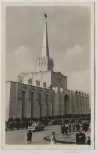 AK Foto Leipzig Die Halle der Sowjetunion auf dem Gelände der Technischen Messe Sonderstempel 1955