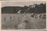 VERKAUFT !!!   AK Lietzow a. Rügen Strand mit Menschen Häusern b. Bergen Ostsee 1943