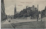 AK Chemnitz Stollberger Strasse Nikolaikirche Menschen mit Straßenbahn 1915 RAR Sammlerstück