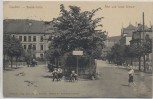 VERKAUFT !!!   AK Deuben Breitestraße Alte und neue Schule Kinder b. Freital 1907 RAR Sammlerstück