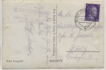 AK Foto Krombach 2000-jährige Eibe Mann vor Haus Krompach b. Liberec Reichenberg Sudeten Tschechien 1943