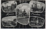 AK Mehrbild Gruß aus Husum Nordsee Markt Hafen Schloßgarten ... 1962