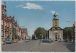 AK Foto Husum Marktplatz und Rathaus viele Autos 1970