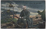 VERKAUFT !!!   AK 1.WK Verwundeter Soldat Vater ich rufe dich Gewehr und Geschütz Feldpost 1915