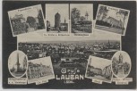 VERKAUFT !!!   AK Mehrbild Gruß aus Lauban i. Schlesien Ortsansicht Post Markt ... Lubań Polen 1915