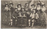 AK Oberbayr. Alpensänger, Schrammel- und Tänzertruppe "Widerhall" Bayern 1910