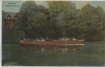 VERKAUFT !!!   AK Bremen Bürgerpark Meierei Boot viele Menschen 1910
