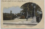 VERKAUFT !!!   AK Quedlinburg Parkanlage mit Kriegerdenkmal Menschen 1910