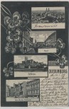 AK Mehrbild Quedlinburg Kleeblatt Markt Schloss Denkmal 1919 RAR