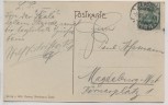 VERKAUFT !!!   AK Nienburg an der Saale Marktstrasse m. Kaiserl. Postamt mit Menschen 1912 RAR