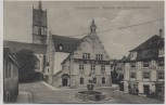 AK Friedrichshafen Rathaus mit Zeppelinbrunnen Gasthof Grüner Baum 1912