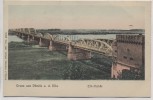 VERKAUFT !!!   AK Gruss aus Dömitz an der Elbe Elb-Brücke 1900