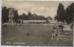 AK Foto Weimar Schwanenseebad viele Menschen 1962