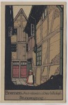 Steindruck AK Bremen Aus einem alten Winkel Brunnengang 1920