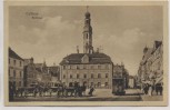 AK Cottbus Rathaus mit Strassenbahn und Pferdekutschen 1910
