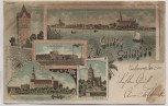AK Litho Gruss aus Culmsee Chełmża Zuckerfabrik Ortsansicht Westpreußen Polen 1904 RAR