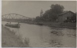 AK Foto Schleuse Grütz Brücke Boote Haus b. Rathenow 1929 RAR