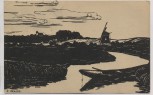 VERKAUFT !!!   Künstler-AK Worpswede S. Wencke Worpsweder Tuschzeichnung Windmühle 1909