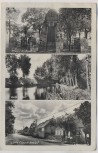 VERKAUFT !!!   AK Lütte Zauch Belzig Kriegerdenkmal Badeanstalt Ortsansicht Landpoststempel 1937 RAR