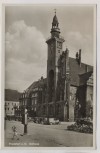 AK Foto Frankfurt an der Oder Rathaus viele Autos 1934