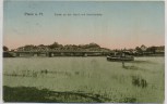 AK Plaue an der Havel Ortsansicht Partie an der Havel mit Havelbrücke b. Brandenburg 1916