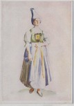 Künstler-AK Südtiroler Volkstrachten Nr. 6 Kastelrutherin VDA 1935