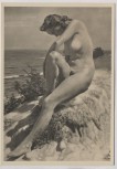 VERKAUFT !!!   Künstler-AK Joh. Schult Akt am Strande Frau München Haus der Deutschen Kunst HDK 476 1935