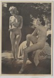 Künstler-AK Johann Schult Im Lebensfrühling Akt 2 Frauen München Haus der Deutschen Kunst HDK 411 1935
