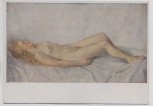 VERKAUFT !!!   Künstler-AK Wilhelm Hempfing Liegender Akt Frau München Haus der Deutschen Kunst HDK 22 1935