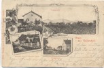 VERKAUFT !!!   Gruss aus Wallersdorf Totalansicht Hauptstrasse Kaufhaus Fuesl Brauerei Gerstl 1900 RAR