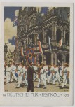 Künstler-AK Köln Festzug am Rathaus 14. Deutsches Turnfest 1928